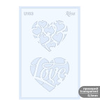 Трафарет универсальный многоразовый 13*20см Rosa Talent №U103 серия Love 3621103