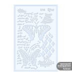 Трафарет универсальный многоразовый 13*20см Rosa Talent №U14 серия Бабочки 3621014