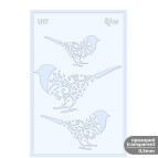 Трафарет универсальный многоразовый 13*20см Rosa Talent №U17 серия Птицы 3621017