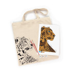 Сумка-шопер хлопковая, раскраска, 38*42см ручка 60см Rosa Talent 220 г/кв.м Леопард N0003638