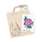 Сумка-шопер хлопковая, раскраска, 38*42см ручка 60см Rosa Talent 220 г/кв.м Волшебный пион N0003640