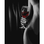 Картина раскраска по  номерам на холсте  - 40*50см Идейка КН8406 Соблазнительный силуэт