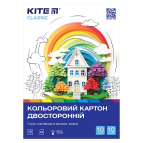 Картон цветной детский А4 10л Kite мод 255 двухсторонний Classic K-255