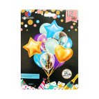 Шарик воздушный ZYBalloon набор 12шт разного размера Звезда-Сердце 10123