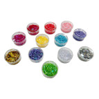 Блестки набор Sultani 12цв. по 4гр. в картонной коробке ST-4472