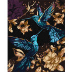 Картина раскраска по  номерам на холсте  - 40*50см Идейка КН6592 Танец в воздухе, с красками металлик