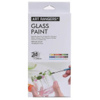 Краска по стеклу Art Rangers/Nation набор 24цв по 15мл + 2 кисти GAS2415/A24015-2