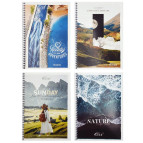 Блокнот на спирали А6 48л. бок Бриск Gold, ассорти СБВ-16