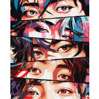 Картина раскраска по  номерам на холсте  - 40*50см Идейка КН8420 Загадочные глаза
