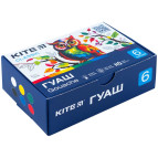 Гуашь Kite набор 6 цв. по 20 мл мод 062 Classic K-062