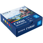 Гуашь Kite набор 9 цв. по 20 мл мод 072 Classic K-072