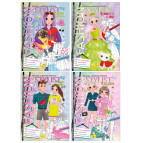 Книжка аппликация А4 Апельсин 6л. Fashion stylist + наклейки, микс АЦ-07