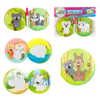 Книжка-раскраска 14*12,5см 4л. 4FUN Game Club рисуем водой + кисточка, ассорти №14209