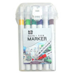 Скетч маркеры для рисования MS двусторонние для бумаги набор 36 шт трехгранные 2668-36/13551