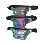 Сумка на пояс Лидер, 32*14см 3 змейки, ассорти 1311-12