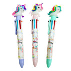 Шариковая авторучка 6-ти цветная Единорог №8016-U