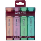 Маркер текстовыделитель набор 4шт Axent Highlighter Pastel 1-5мм 2537-80-A