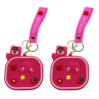 Кошелек детский силиконовый Лидер Розовый мишка, 8*7см 301-23