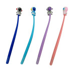 Ручка гелевая с насадкой Космонавт Dream силикон ассорти, синяя №6122