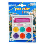 Аквагрим для лица краски 6цв. Face Paints HuaBa перламутр + блестки CN-1113