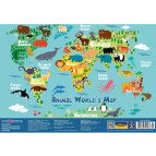 Подложка на стол Cool For School А3 Animal World's Map CF61480-05