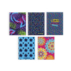 Блокнот пласт А6 Economix 80л. Pattern боковая спираль клетка E21954