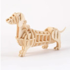 Конструктор деревянный 3D Wooden Art МО001-002 Dachshund 13,5*3,6*7,5см
