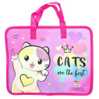 Папка-портфель А4 Kidis пластик на молнии FC 14082 Cats are the best