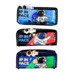 Пенал текстильный Лидер 20*8*5,5см, Up in Space микс, брелок №2686