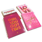 Тетрадь на спирали А5 80л. ТВП обложка Лидер Золотые надписи 1813-19 в клетку