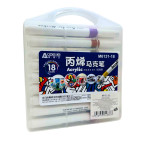 Маркер универсальный акриловый Aodemei Acrylic Marker набор 18 шт 6131-18 в пластиковом футляре