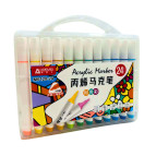 Маркер универсальный акриловый Aodemei Acrylic Marker набор 24 шт трехгранные 6128-24 в пластиковом футляре