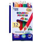 Карандаши цветные 12цв. Class Jambo + точилка треугольные 1812C