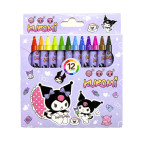 Карандаши восковые 12цв. Kuromi YOYO-802-KU