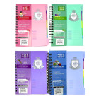 Тетрадь на спирали А5 110л. пластиковая обложка 6 разделов, Premium Quality ассорти №2324-А5