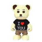 Конструктор 3D Magic Blocks Мишка I Love You 2880 деталей, кор.33*24,5*8,5см №7038