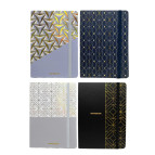 Блокнот А5 96л. Лидер Узоры с резинкой в линию 9248-А5