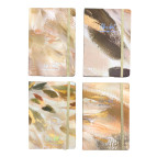 Блокнот А5 96л. Лидер Золотые мазки с резинкой 10220-А5