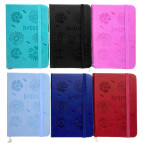 Блокнот А5 80л. Лидер с резинкой 5803-3 Тиснение Цветы