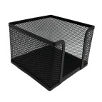 Подставка под бумагу для заметок металл 110*110*80мм Лидер черная 9127-А