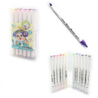 Скетч маркеры для рисования Arts Marker двусторонние для бумаги набор 12 шт 239-12