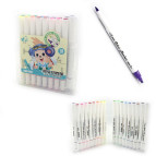 Скетч маркеры для рисования Arts Marker двусторонние для бумаги набор 18 шт 239-18