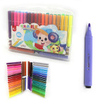 Фломастеры 48 цветов Zishu 204-48 трехгранные, пластиковый бокс