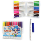 Фломастеры 24 цветов Zishu Mouse 228-24 круглые, пластиковый бокс