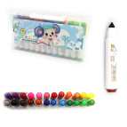 Фломастеры 24 цветов Zishu Mouse 248-24 круглые, укороченные толстые, пластиковый бокс