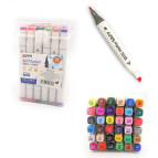 Скетч маркеры для рисования Aodemei двусторонние для бумаги набор 36 шт квадратные M6138-36