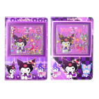 Блокнот А5 80 листов Лидер обложка с сыпучей мишурой Куроми Kuromi, ассорти №8554-1