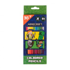 Карандаши цветные 12шт/24цв. YES Minecraft Heroes двухцветные 290744
