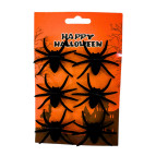 Хеллоуин Набор декоративных элементов Halloween Паучки 6шт, бархат №24-510