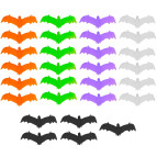 Хэллоуин Набор декоративных элементов Halloween Летучая мышь 4,5*13см 6шт, ассорти №24-512